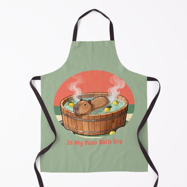Item preview, In My Yuzu Bath Era Cute Japanese Capybara Meme designed and sold by FIREDesignsPOD.