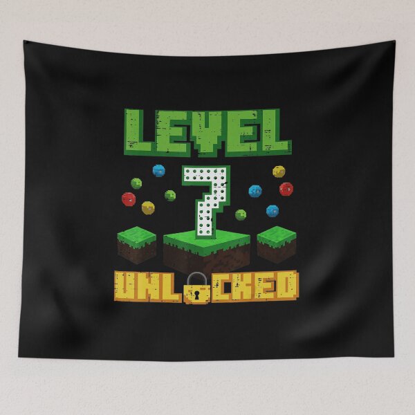 Item preview, Level 7 Unlocked Pixel Gaming Birthday Celebration for Young Players designed and sold by FGTV2021.
