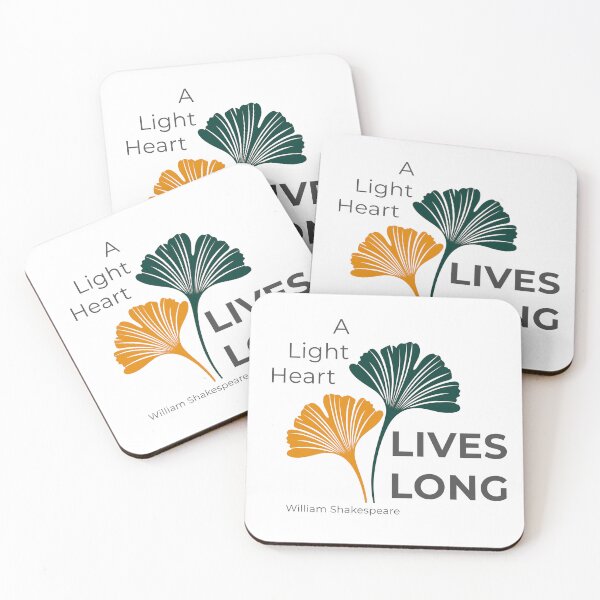 Item preview, A Light Heart Lives Long - Minimalist Quote Design William Shakespeare designed and sold by AmoebaPress.