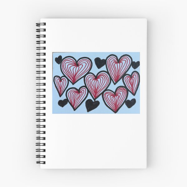 Item preview,  Infinite Hearts – Hand-Drawn Concentric Heart Pattern in Red, White and Black designed and sold by M1234s.