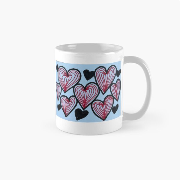 Item preview,  Infinite Hearts – Hand-Drawn Concentric Heart Pattern in Red, White and Black designed and sold by M1234s.
