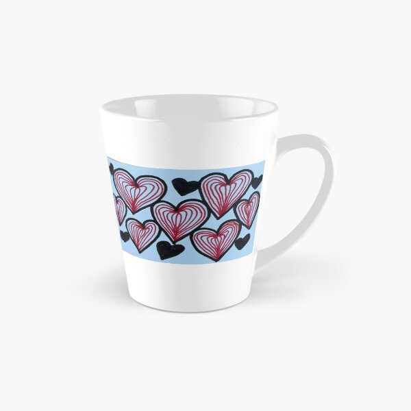 Item preview,  Infinite Hearts – Hand-Drawn Concentric Heart Pattern in Red, White and Black designed and sold by M1234s.