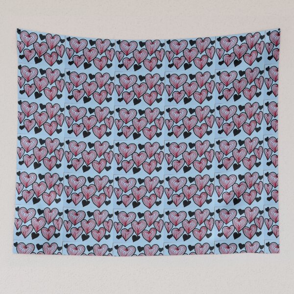 Item preview,  Infinite Hearts – Hand-Drawn Concentric Heart Pattern in Red, White and Black designed and sold by M1234s.