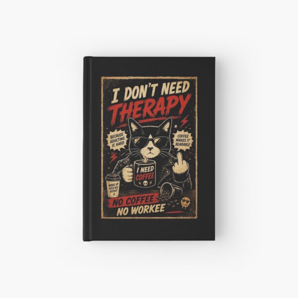 Item preview, Grumpy Coffee Cat Vintage Humor Art For Surviving Adult Life designed and sold by Modaozushi216.