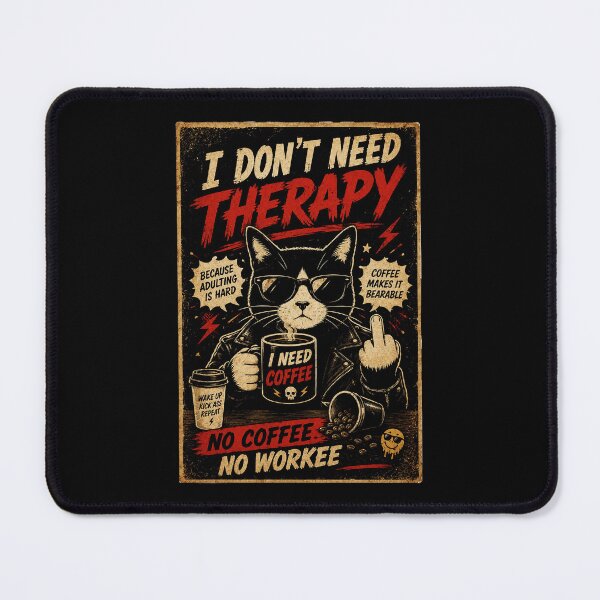 Item preview, Grumpy Coffee Cat Vintage Humor Art For Surviving Adult Life designed and sold by Modaozushi216.