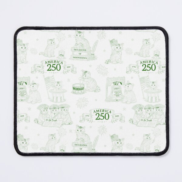 Item preview, Green of America 250 Cats Pattern, Patriotic Cat Toile, 250th Anniversary USA, Colonial Kittens, Fourth of July Cat Design designed and sold by Pharmkitty.