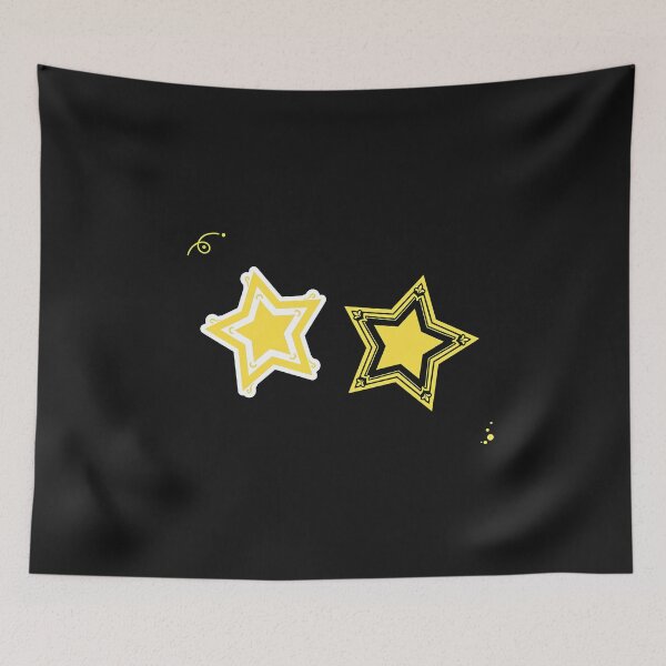 Item preview, Bright Double Star Graphic Print designed and sold by DoodleVerseDark.
