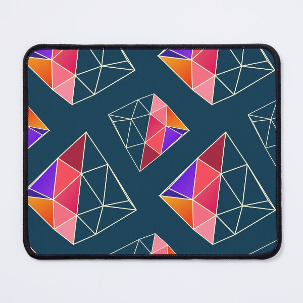 Item preview, Abstract geometric low poly wireframe seamless pattern on teal background designed and sold by Longsilp.