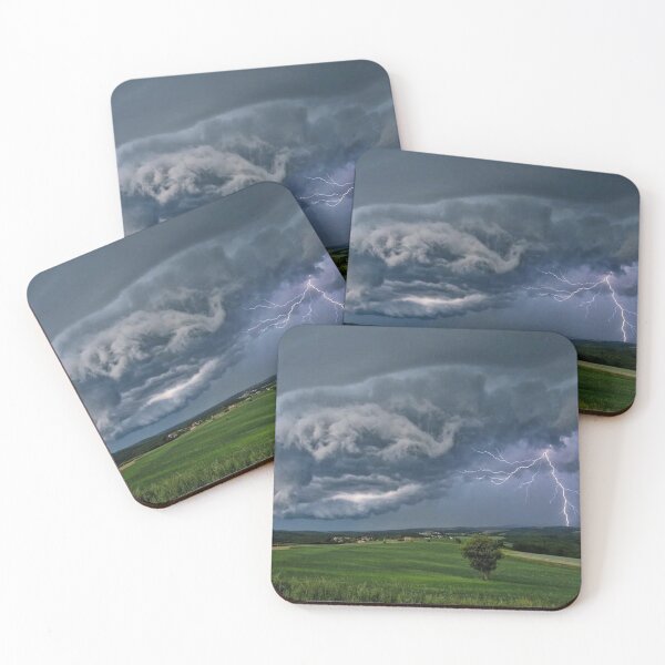 Item preview, Epic Lightning Storm Over Green Field designed and sold by RoyalDeluxGo.