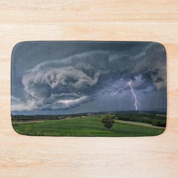 Item preview, Epic Lightning Storm Over Green Field designed and sold by RoyalDeluxGo.