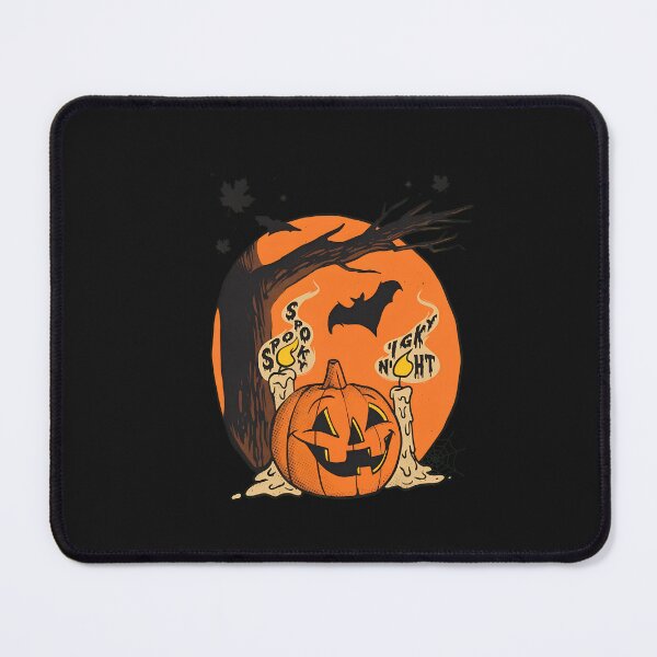 Item preview, Vintage Halloween Moon Bat Pumpkin Scene designed and sold by DoodleVerseDark.