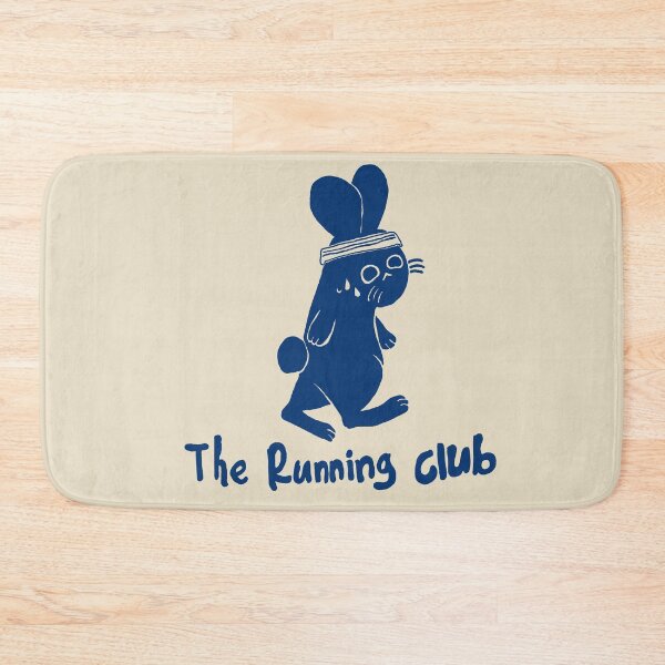 Item preview, Rabbit Running Club Hand Drawn Linocut Illustration designed and sold by RNASstuff.