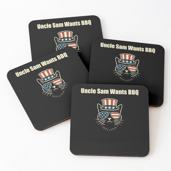 Item preview, Uncle Sam Wants BBQ Funny Grilling Humor designed and sold by Dreamsartistry.