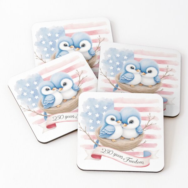 Item preview, Birds celebrating 250 years of Freedom in America designed and sold by BackwoodsFeral.