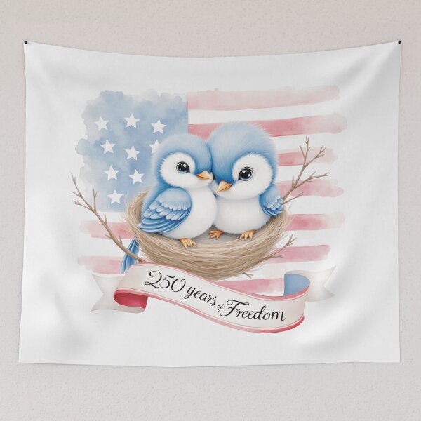 Item preview, Birds celebrating 250 years of Freedom in America designed and sold by BackwoodsFeral.