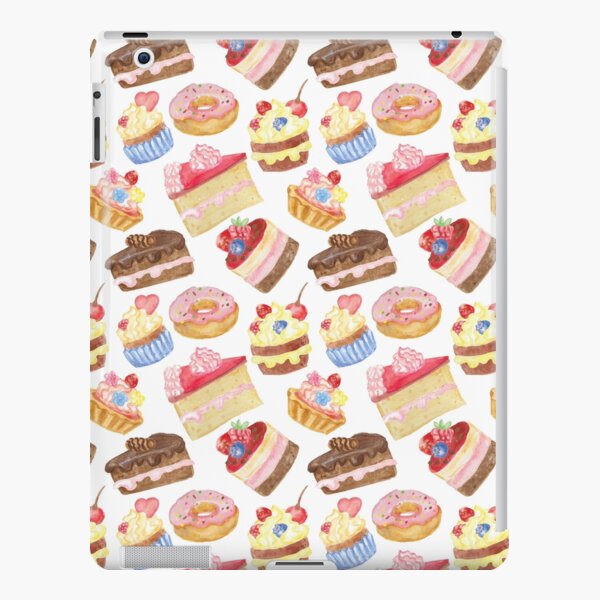 Watercolor sweet cakes, pie, donut iPad Snap Case