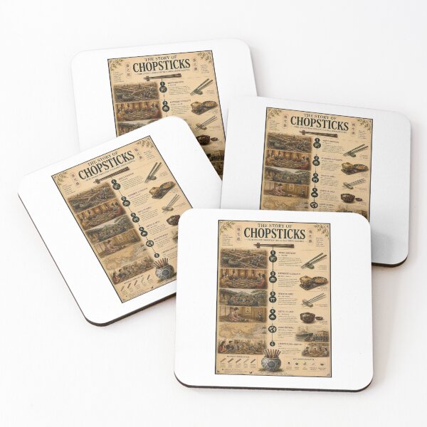 Item preview, Asian Culinary History Chopsticks Educational Poster designed and sold by Easternpantry.