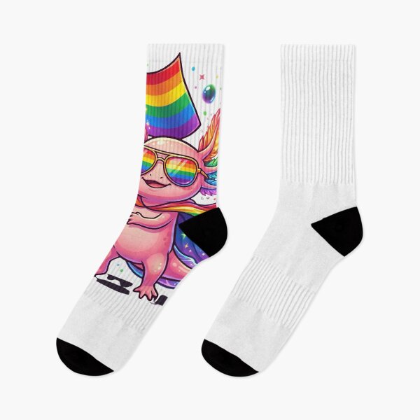 Item preview, Cute Axolotl Rainbow Pride Flag LGBTQ Support designed and sold by snowry.