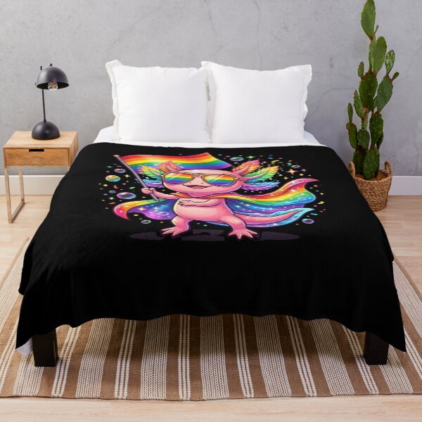 Item preview, Cute Axolotl Rainbow Pride Flag LGBTQ Support designed and sold by snowry.