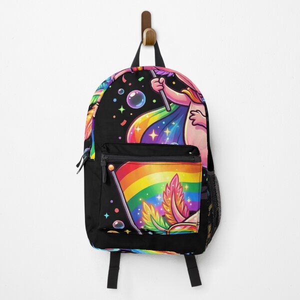 Item preview, Cute Axolotl Rainbow Pride Flag LGBTQ Support designed and sold by snowry.