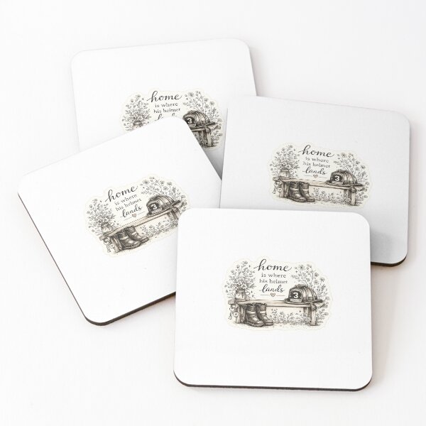 Item preview, Home Is Where His Helmet Lands | Fire Wife Floral Firefighter Sticker designed and sold by Smoke & Wildflowers.