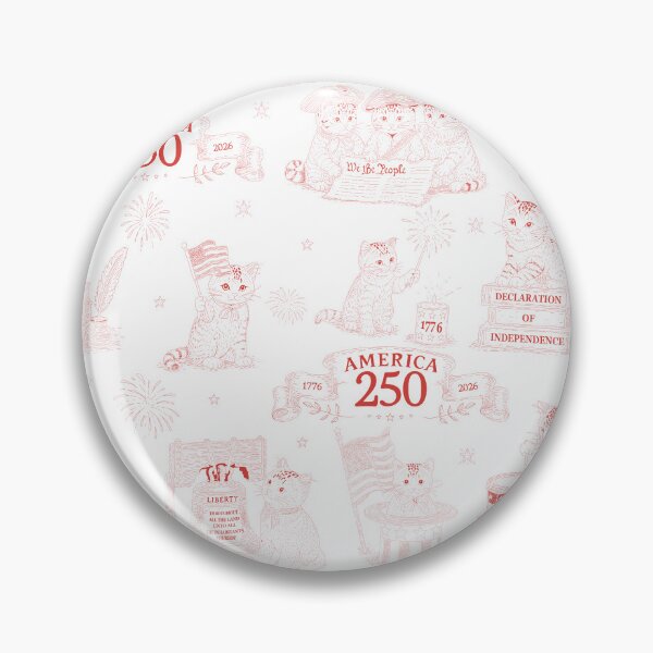 Item preview, Red of America 250 Cats Pattern, Patriotic Cat Toile, 250th Anniversary USA, Colonial Kittens, Fourth of July Cat Design designed and sold by Pharmkitty.
