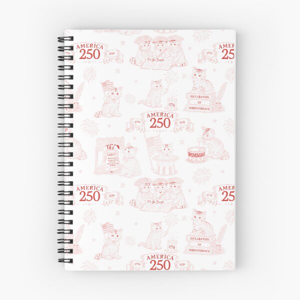 Item preview, Red of America 250 Cats Pattern, Patriotic Cat Toile, 250th Anniversary USA, Colonial Kittens, Fourth of July Cat Design designed and sold by Pharmkitty.