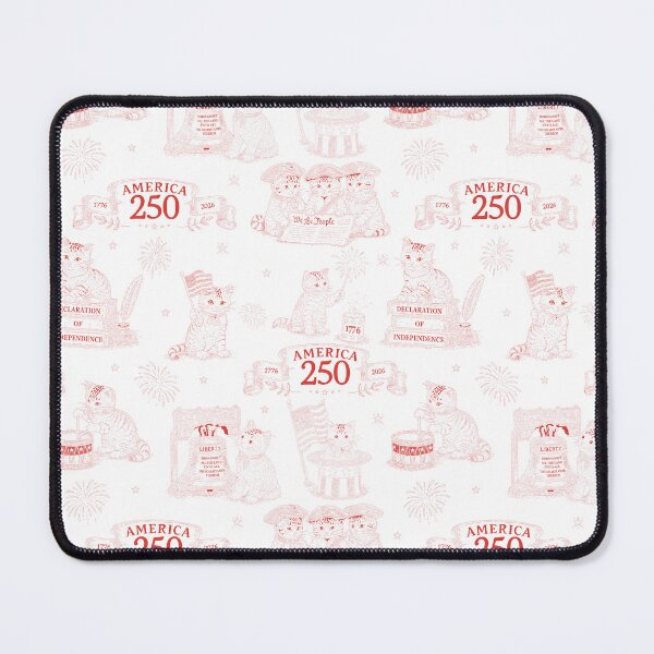 Item preview, Red of America 250 Cats Pattern, Patriotic Cat Toile, 250th Anniversary USA, Colonial Kittens, Fourth of July Cat Design designed and sold by Pharmkitty.