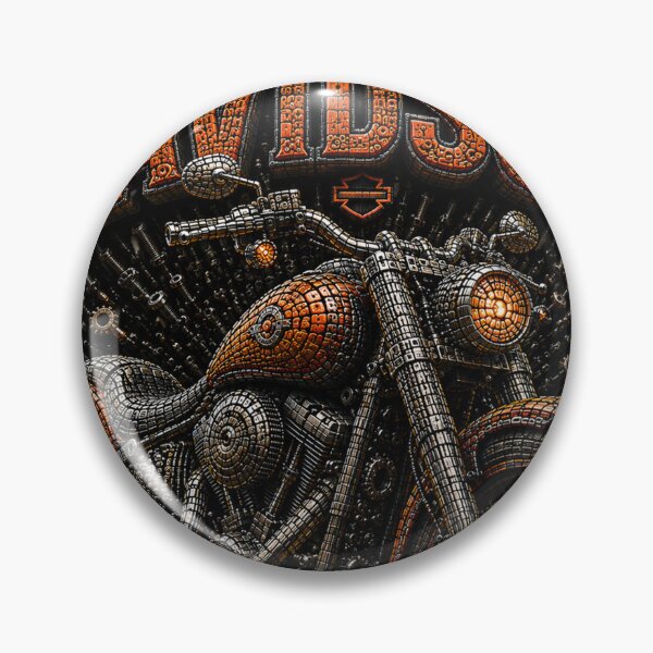 Item preview, Harley-Davidson 3D Micro-Mosaic designed and sold by JcAbstractArt.