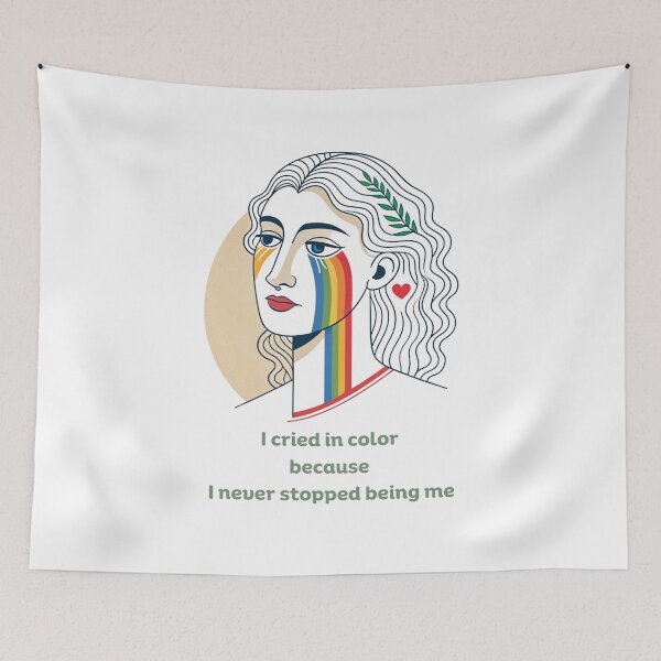Item preview, I Cried in Color – Rainbow Tears LGBTQ Pride Art (Pride Month Special Edition) designed and sold by asliberry.