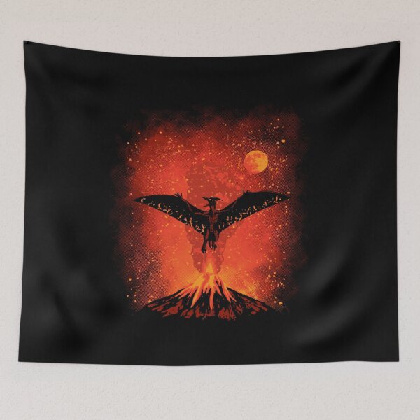 Item preview, Volcanic Pteranodon - Kaiju Fire Bird Monster Art designed and sold by MrGlayga.