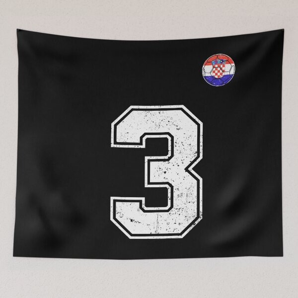 Item preview, Croatia Soccer Number 3 Vintage Sports Fan designed and sold by KristenosNehk.