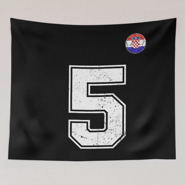 Item preview, Croatia Soccer Number 5 Vintage Sports Fan designed and sold by KristenosNehk.