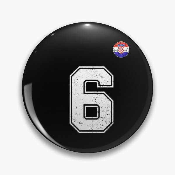 Item preview, Croatia Soccer Number 6 Vintage Sports Fan designed and sold by KristenosNehk.