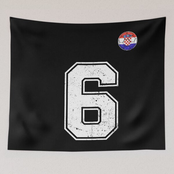 Item preview, Croatia Soccer Number 6 Vintage Sports Fan designed and sold by KristenosNehk.
