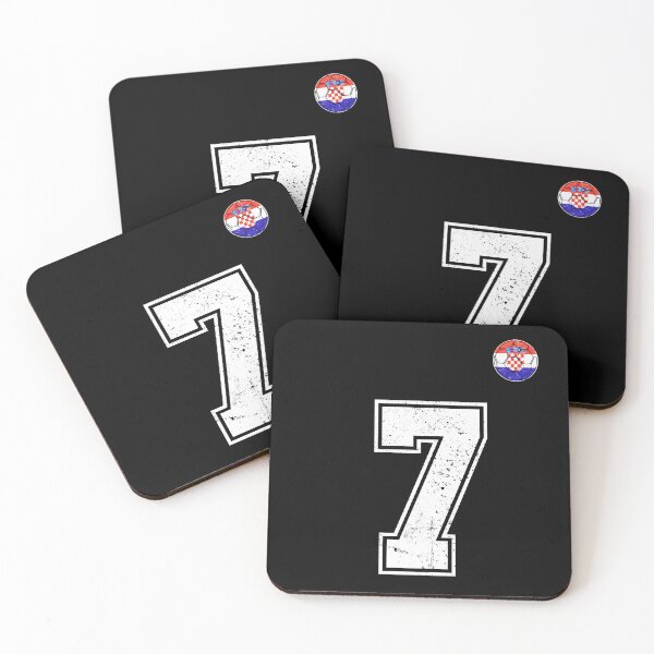 Item preview, Croatia Soccer Number 7 Vintage Sports Fan designed and sold by KristenosNehk.