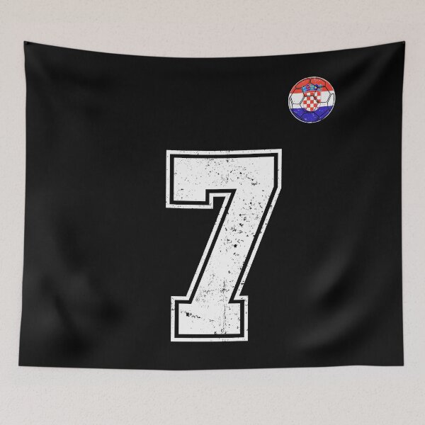 Item preview, Croatia Soccer Number 7 Vintage Sports Fan designed and sold by KristenosNehk.