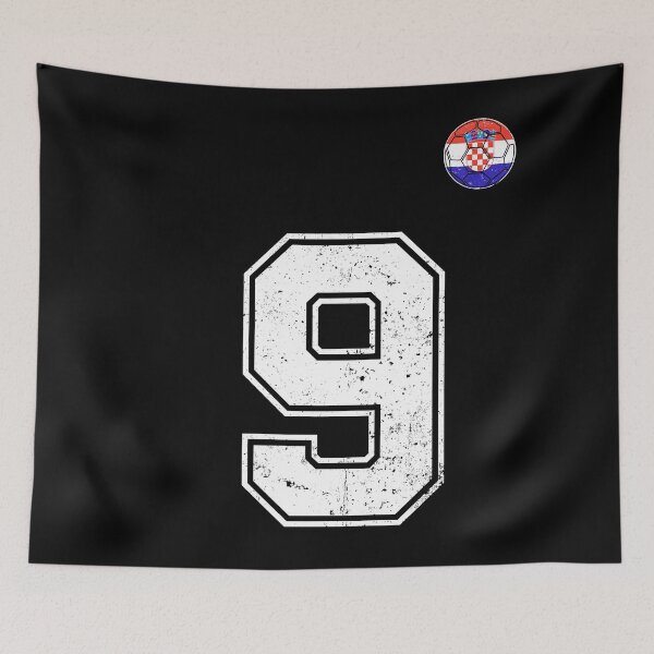 Item preview, Croatia Soccer Number 9 Vintage Sports Fan designed and sold by KristenosNehk.