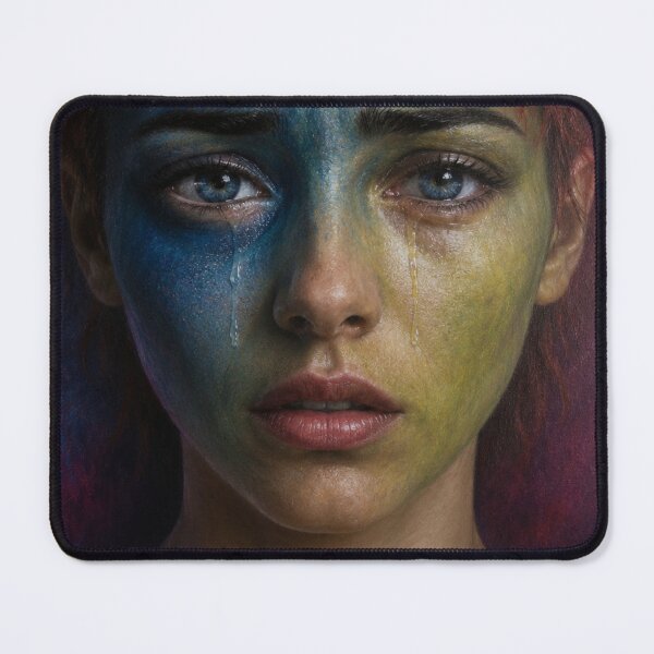 Item preview, young crying woman with red hair designed and sold by cloude-vigal.