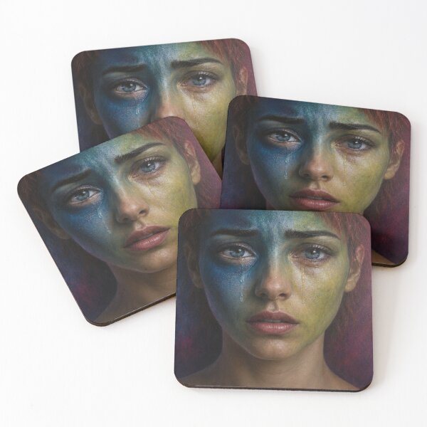 Item preview, young crying woman with red hair designed and sold by cloude-vigal.