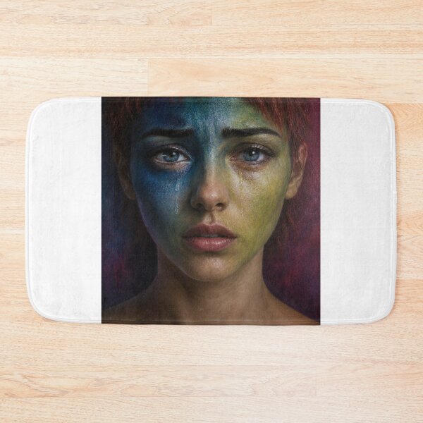 Item preview, young crying woman with red hair designed and sold by cloude-vigal.