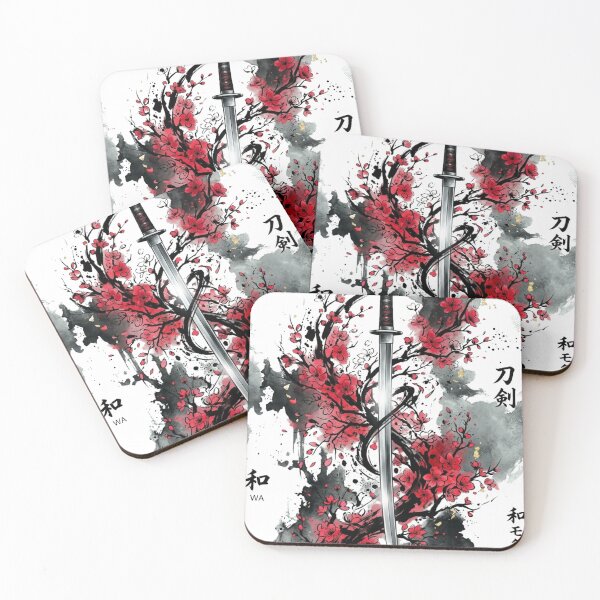 Item preview, Sakura Katana - Japanese Samurai Sword and Cherry Blossoms designed and sold by Hikariha Studio.