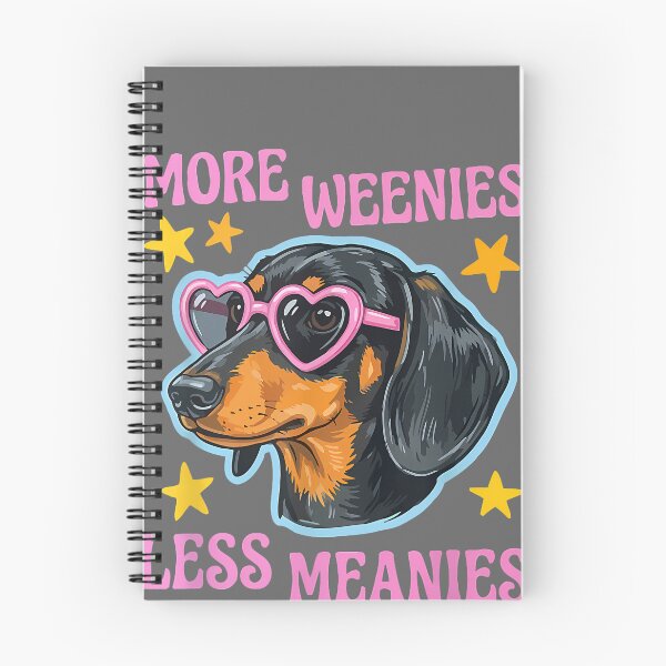 Item preview, More Weenies Less Meanies Dachshund Lover Cute Retro Dog designed and sold by KristineLi.
