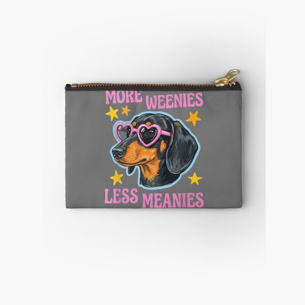 Item preview, More Weenies Less Meanies Dachshund Lover Cute Retro Dog designed and sold by KristineLi.