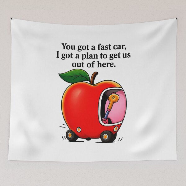 Item preview, Comfort Colors Fast Car, Apple Car Driving Design, Tracy Chapman Quote designed and sold by STVSpinsDesign.