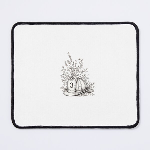 Item preview, Firefighter Helmet Wildflower Sticker | Minimalist Floral Firefighter Design designed and sold by Smoke & Wildflowers.