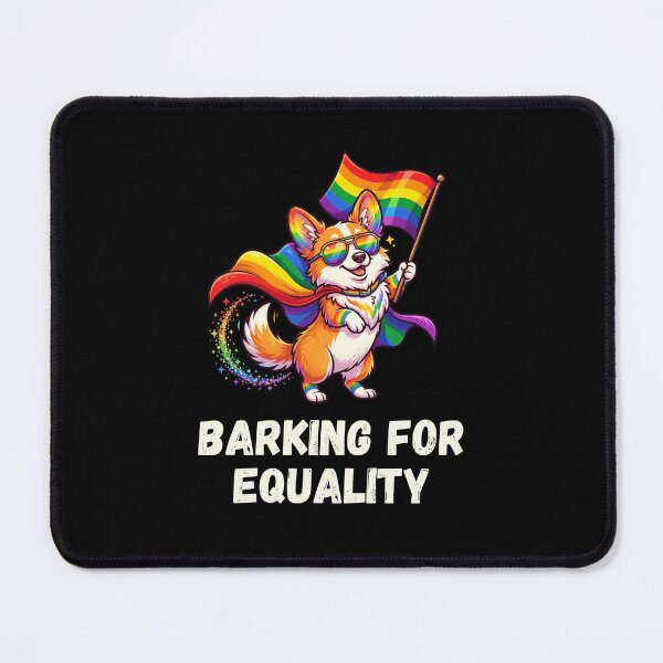 Item preview, BARKING FOR EQUALITY Corgi Rainbow Pride Dog designed and sold by snowry.