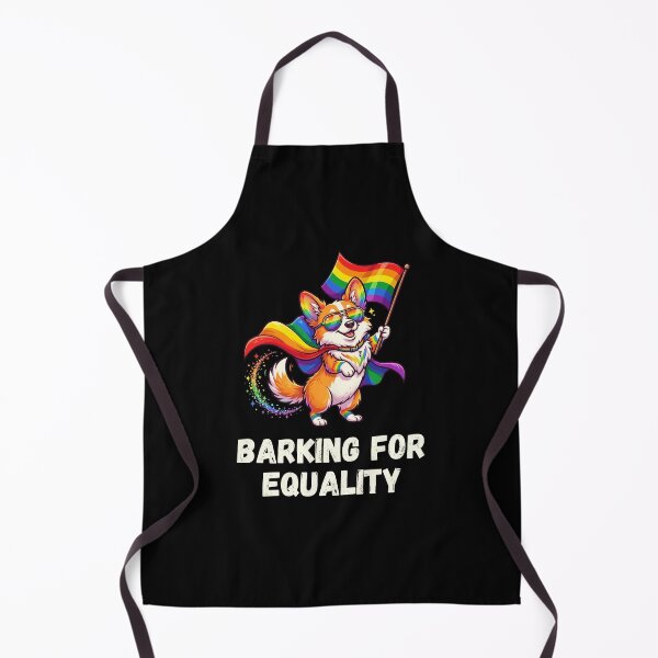 Item preview, BARKING FOR EQUALITY Corgi Rainbow Pride Dog designed and sold by snowry.