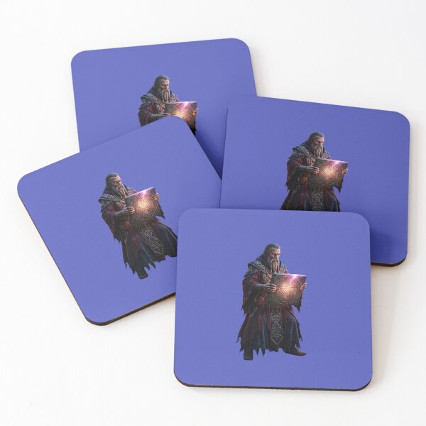 Item preview, Fantasy Dwarf Mage Runesmith holding Magic Spell Book designed and sold by Utopian-Magic.
