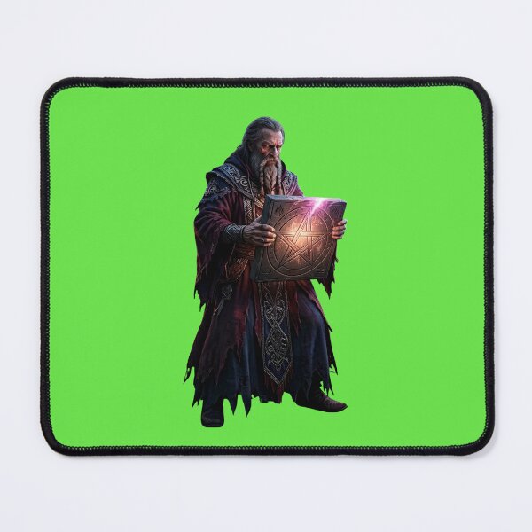 Item preview, Fantasy Dwarf Mage Runesmith holding Magic Spell Book designed and sold by Utopian-Magic.